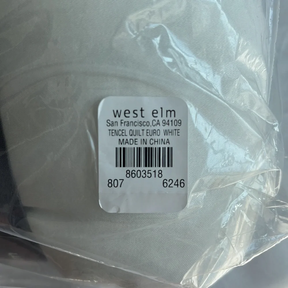 West elm euro sham